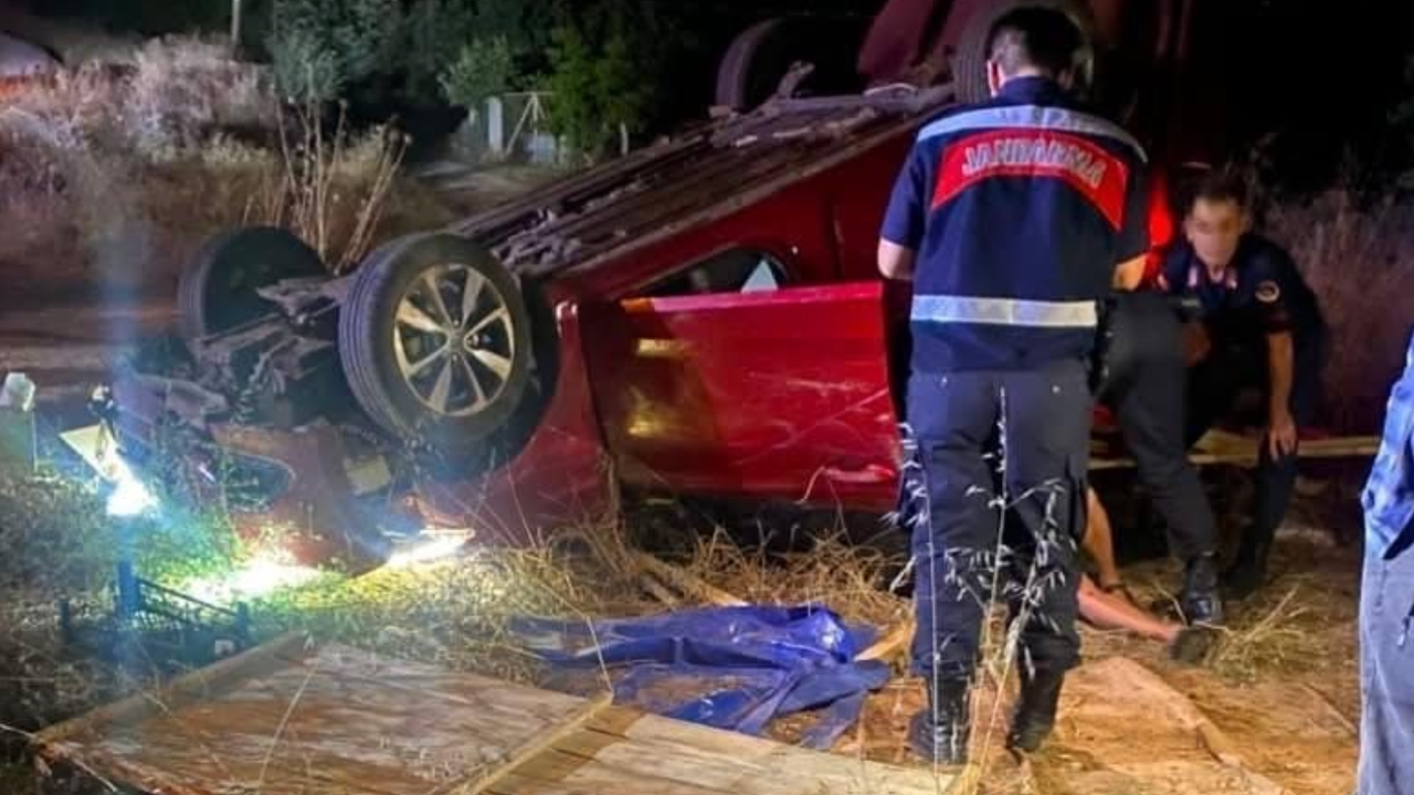 İnegöl'de Feci Kaza: Otomobil Şarampole Yuvarlandı, 3 Yaralı!