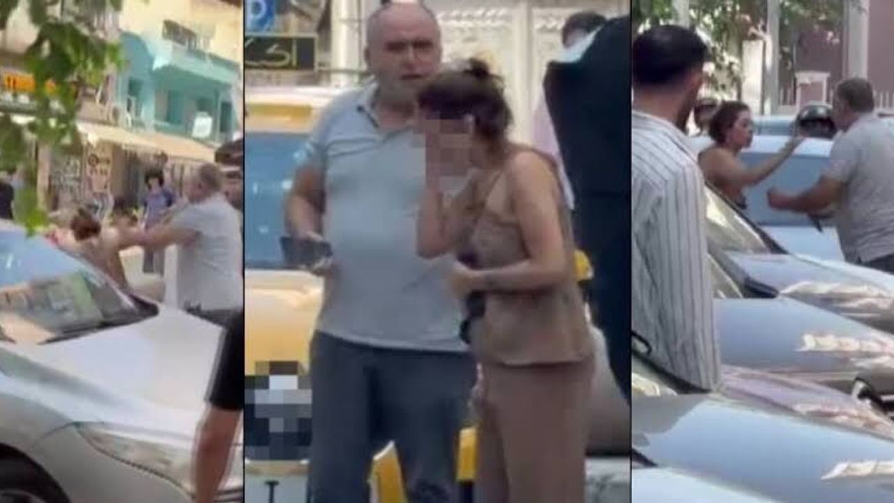 İzmir Konak'ta Takside Gerginlik: Kadın Yolcu ile Şoför Arasında Kavga!