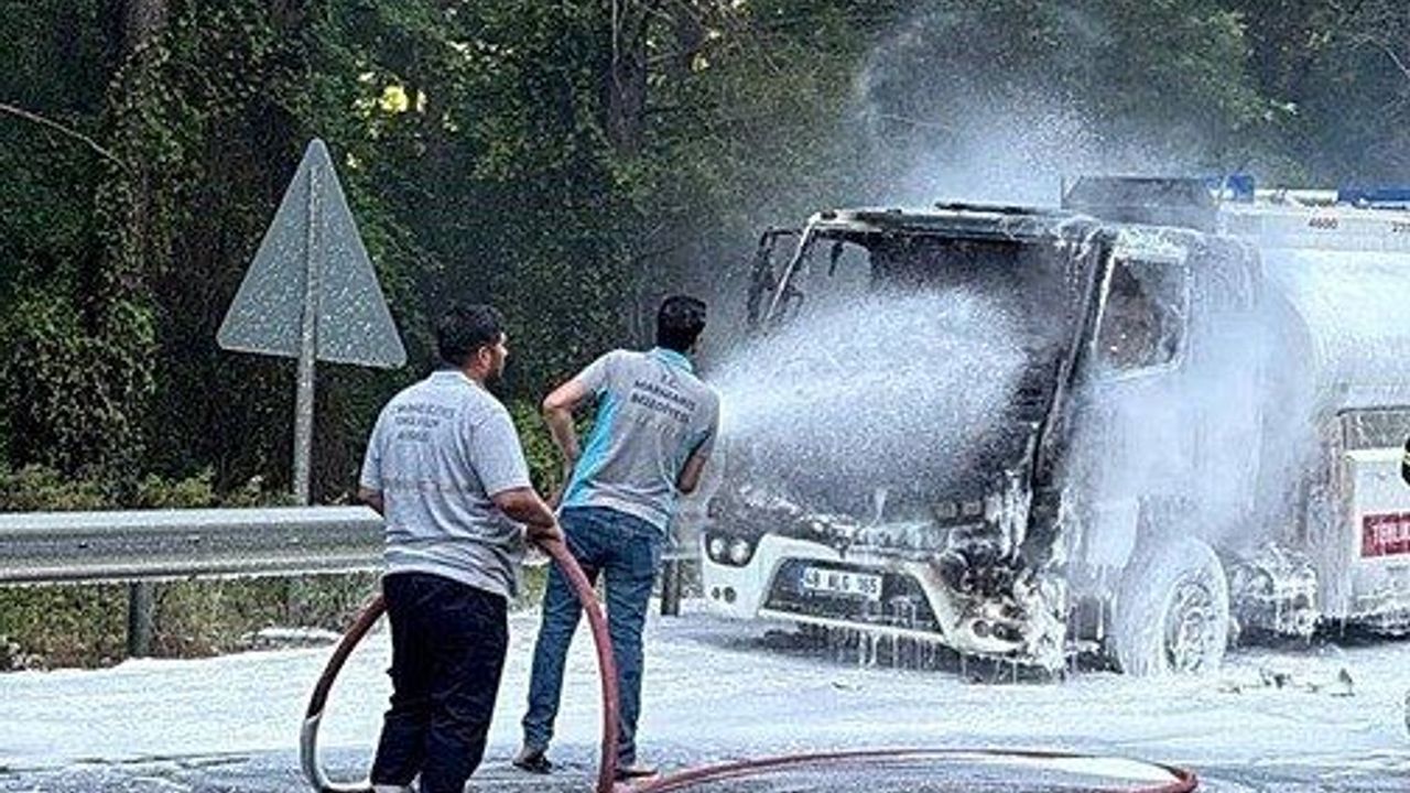 Marmaris’te Mazot Yüklü Tanken Alev Aldı! Paniğe Sebep Oldu